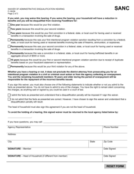 Form F-16039 Waiver of Administrtive Disqualification Hearing - Wisconsin, Page 2
