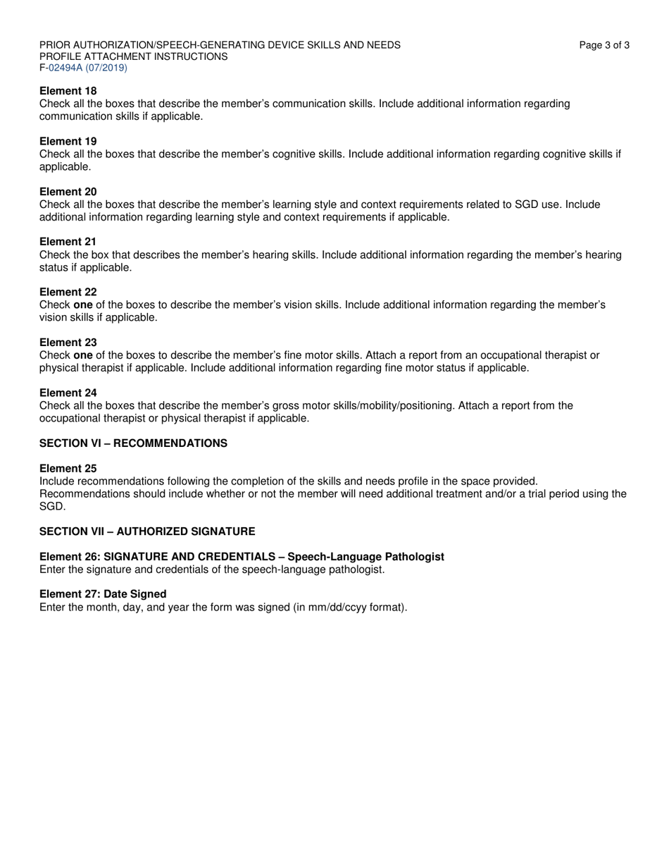 Download Instructions for Form F02494 Prior Authorization/Speech