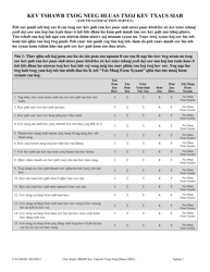 Form F-01389A Youth Satisfaction Survey - Wisconsin (Hmong)