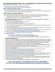 Form MV2766 Wisconsin International Fuel Tax Agreement (Ifta) Renewal - Wisconsin