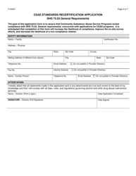 Form F-00027 Csas Standards Recertification Application - Wisconsin, Page 2
