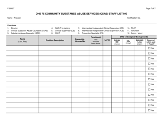 Form F-00027 Csas Standards Recertification Application - Wisconsin, Page 7