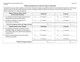 Formulario F-10076 Seniorcare Aplicacion - Wisconsin (Spanish), Page 7