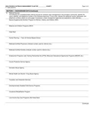 Form F-11289 Healthcheck Outreach Case Management Plan - Wisconsin, Page 3