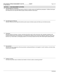 Form F-11289 Healthcheck Outreach Case Management Plan - Wisconsin, Page 4