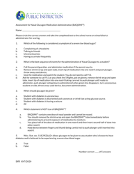 Document preview: Assessment for Nasal Glucagon Medication Administration (Baqsimi) - Wisconsin