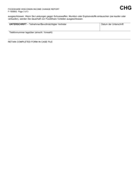 Form F-16066 Foodshare Income Change Report - Wisconsin (German), Page 3