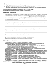 Form CR-227 Plea Questionnaire/Waiver of Rights - Wisconsin (English/Polish), Page 2