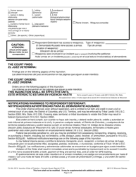 Form CV-404 Injunction - Domestic Abuse - Wisconsin (English/Spanish), Page 2