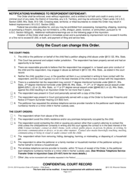 Form CV-414 Injunction - Child Abuse - Wisconsin, Page 2