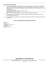 Form CV-414 Injunction - Child Abuse - Wisconsin, Page 3