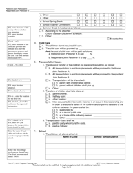 Form FA-4147V Proposed Parenting Plan - Wisconsin, Page 3