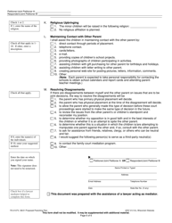 Form FA-4147V Proposed Parenting Plan - Wisconsin, Page 6