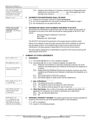 Form FA-4127VA Stipulation for Temporary Order Without Minor Children - Wisconsin, Page 2