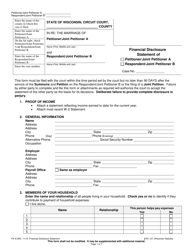 Form FA-4139V Financial Disclosure Statement - Wisconsin