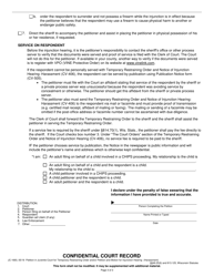 Form JC-1693 Petition in Juvenile Court for Temporary Restraining Order and/or Petition and Motion for Injunction Hearing (Harassment) - Wisconsin, Page 3