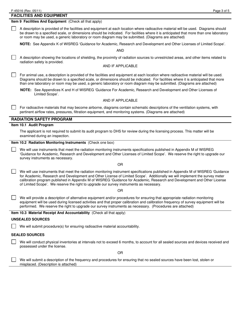 Form F-45016 - Fill Out, Sign Online and Download Printable PDF ...