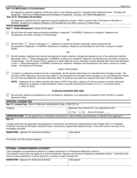 Form F-45016 &quot;Application for a Radioactive Material License for Academic, Research and Development and Other Licenses of Limited Scope&quot; - Wisconsin, Page 5