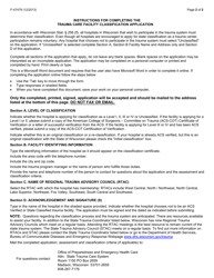 Form F-47479 Trauma Care Facility Classification Application - Wisconsin, Page 2