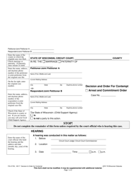 Document preview: Form FA-4176V Decision and Order for Contempt - Wisconsin