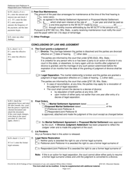 Form FA-1461VA Findings of Fact, Conclusions of Law, and Judgment Without Minor Children - Wisconsin, Page 3