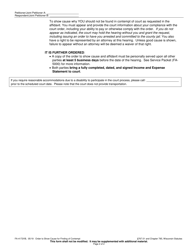 Form FA-4172VB Order to Show Cause for Finding of Contempt - Wisconsin, Page 2