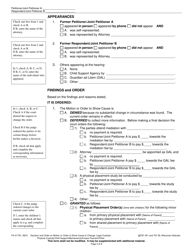 Form FA-4175V Decision and Order on Motion or Order to Show Cause to: Change of Legal Custody, Physical Placement, Child Support, Maintenance, Other - Wisconsin, Page 2
