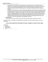 Form FA-614 Order Relating to Paternity/Legal Custody/Physical Placement/Visitation/Child Support/Health Care Expenses - Wisconsin, Page 5