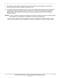Form GN-3110 Order and Notice of Hearing (Adult Guardianship) - Wisconsin, Page 2