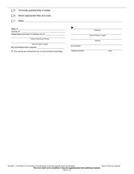 Form GN-3650 Petition for Termination of Guardianship of the Person/Estate (Adult Guardianship) - Wisconsin, Page 2