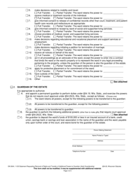 Form GN-3644 Statement Requesting Removal of Rights and Transfer of Additional Powers to Guardian (Adult Guardianship) - Wisconsin, Page 2