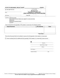 Document preview: Form GN-3730 Receipt From Guardian or Conservator (Adult Guardianship and Conservatorship) - Wisconsin