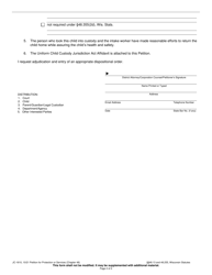 Form JC-1610 Petition for Protection or Services (Chapter 48) - Wisconsin, Page 2