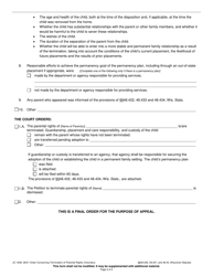 Form JC-1638 Order Concerning Termination of Parental Rights (Voluntary) - Wisconsin, Page 2