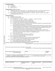 Form JC-1608 Temporary Physical Custody Request (Chapter 48) - Wisconsin, Page 2