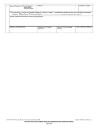 Form JD-1710 Temporary Physical Custody Request (Chapter 938) - Wisconsin, Page 3