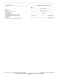 Form JG-1605 Petition for Appointment of Guardian (48.977, Wis. Stats.) - Wisconsin, Page 2