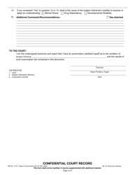 Form ME-941 Report of Examination 51.20, Wis. Stats. - Wisconsin, Page 6