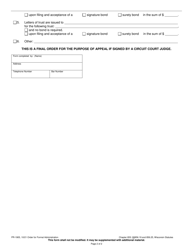 Form PR-1905 Order for Formal Administration - Wisconsin, Page 2