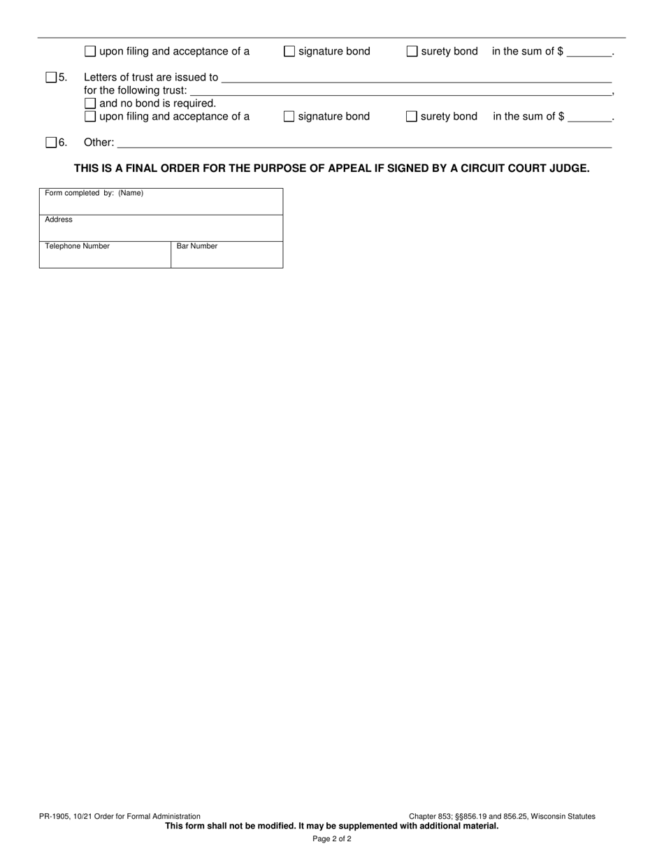 Form Pr 1905 Fill Out Sign Online And Download Printable Pdf Wisconsin Templateroller 3129