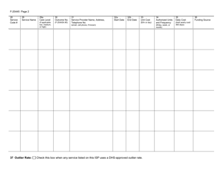 Form F-20445 Individual Service Plan - Children&#039;s Long-Term Support Programs - Wisconsin, Page 2
