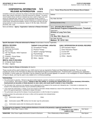 Form F-82009AA Confidential Information Release Authorization - Katie Beckett Program - Wisconsin (English/Hmong), Page 2
