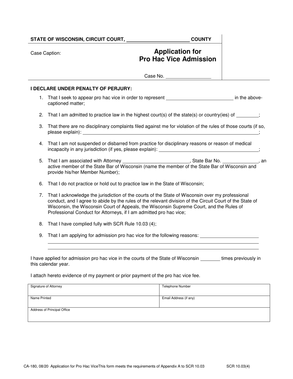 form ca-180