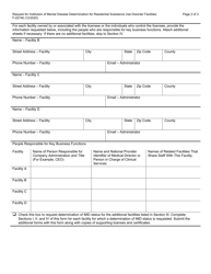 Form F-02746 Request for Institution of Mental Disease Determination for Residential Substance Use Disorder Facilities - Wisconsin, Page 2