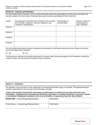 Form F-02746 Request for Institution of Mental Disease Determination for Residential Substance Use Disorder Facilities - Wisconsin, Page 3