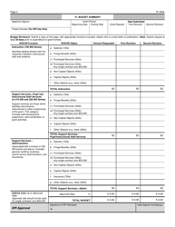 Form PI-1829 Budget Change Request - Project Aware Grant - Wisconsin, Page 2