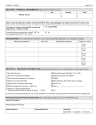 Form F-44614A Part A Application/Recertification - AIDS/HIV Drug Assistance Program and Insurance Assistance Program - Wisconsin, Page 2