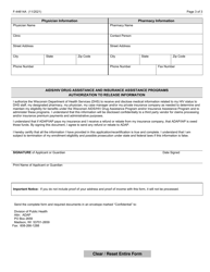 Form F-44614A Part A Application/Recertification - AIDS/HIV Drug Assistance Program and Insurance Assistance Program - Wisconsin, Page 3