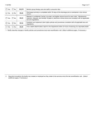 Form F-00785 Outpatient Mental Health Clinic Recertification Application - DHS 35 - Wisconsin, Page 3