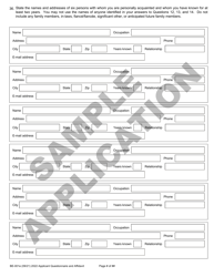 Form BE-001E Applicant Questionnaire and Affidavit - Sample - Wisconsin, Page 13